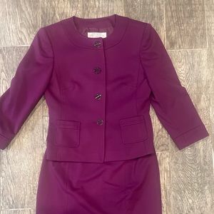 Magenta Tahari Skirt Suit